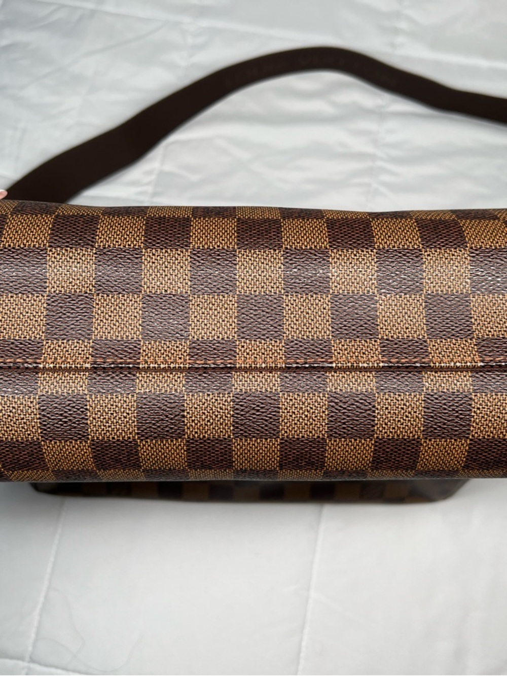 Louis Vuitton Brown Checkered Messenger Bag - Picture 6 of 12